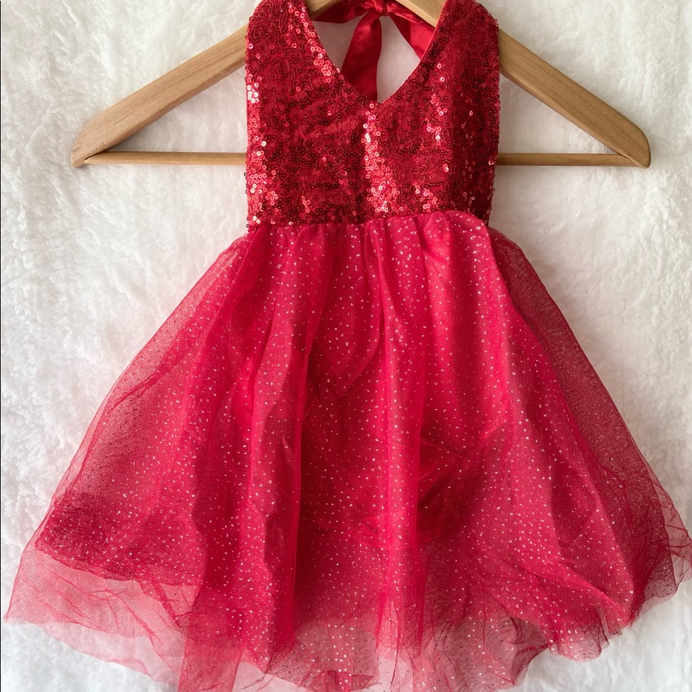 Gorgeous Backless Sparkling Red Dress